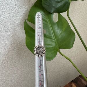 Sterling silver sunflower ring